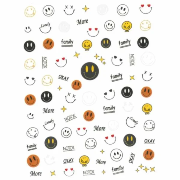 Naklejki Samoprzylepne Do Paznokci JO-1024 – Emoji
